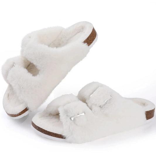 Fluffy Sandals for Ladies | Winter Plush Sandals | ForgeFits