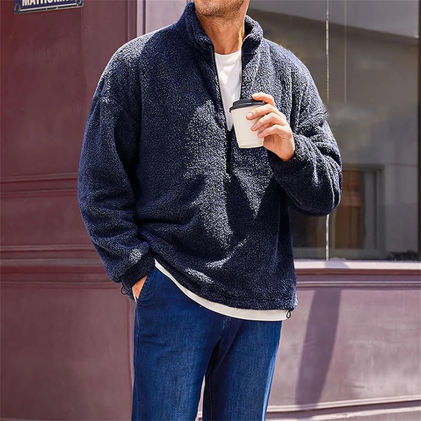 Men's Quarter Zip Pullover | Fuzzy Quarter-Zip Pullover | ForgeFits