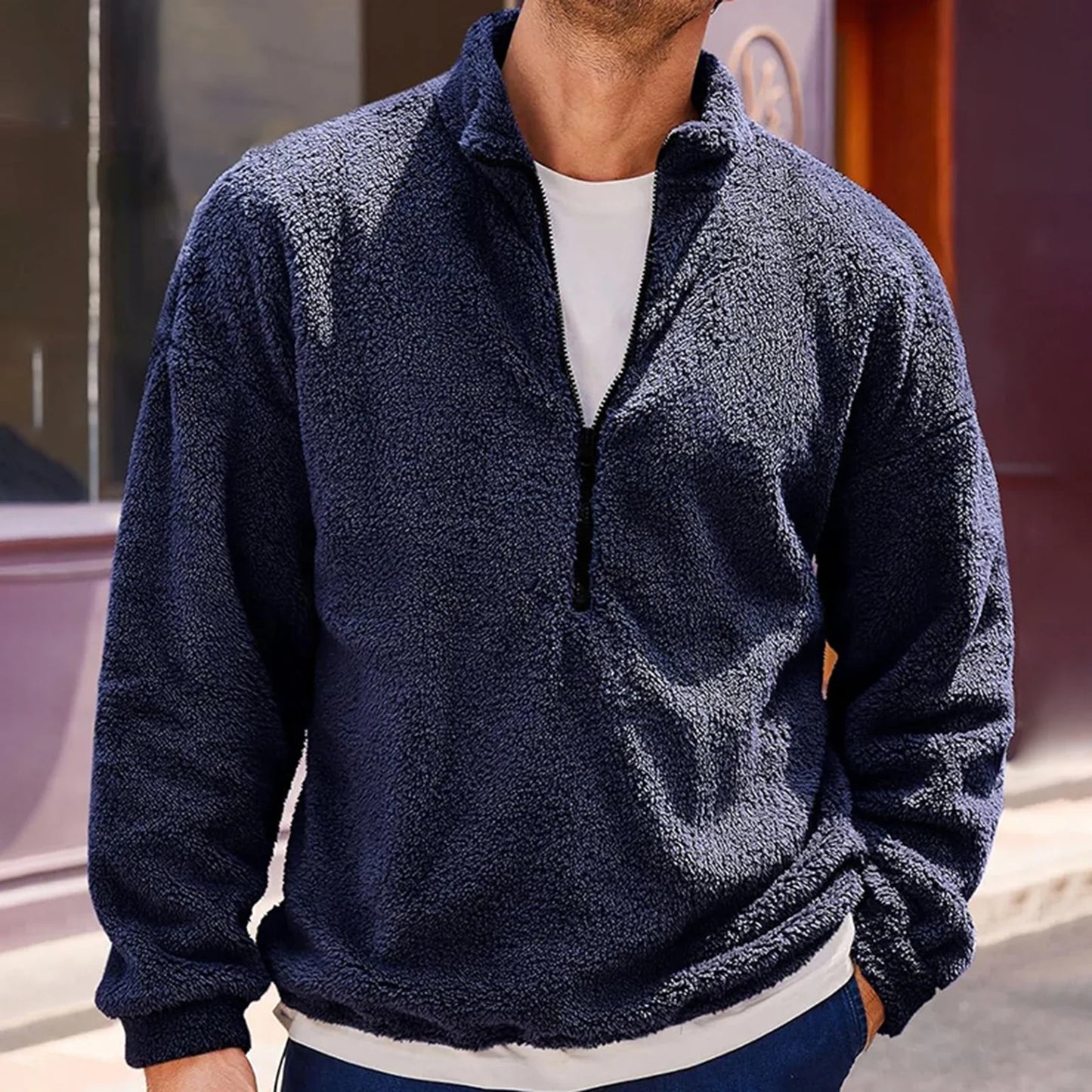 Men's Quarter Zip Pullover | Fuzzy Quarter-Zip Pullover | ForgeFits